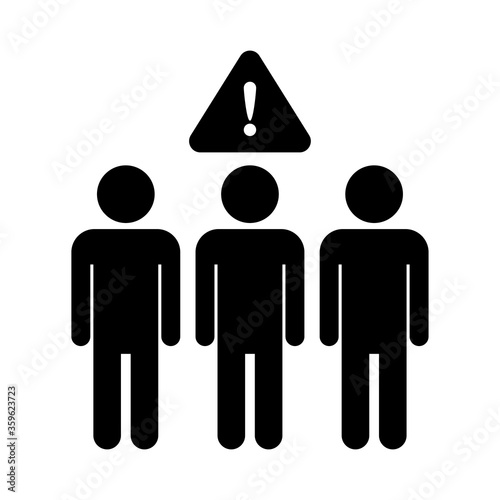 crowd restriction , silhouette style icon