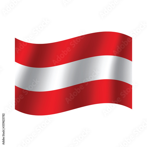 Austria flag. Simple vector. National flag of Austria 