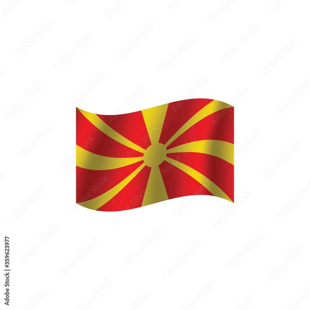 Macedonia flag. Simple vector. National flag of Macedonia 