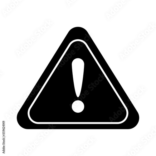 warning attention , silhouette style icon