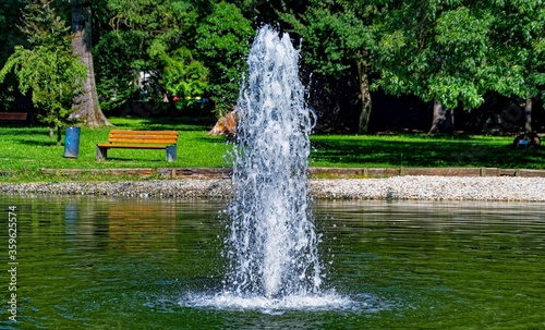 fountain in the park murska sobota