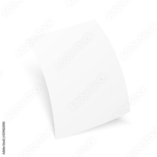 Blank A4 flyer poster on white background. Vector
