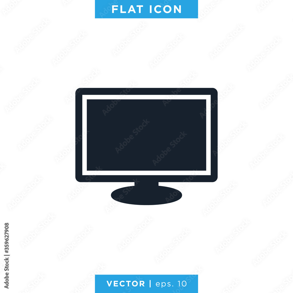 Desktop Monitor Icon Vector Design Template Desktop Monitor Icon Vector Design Template