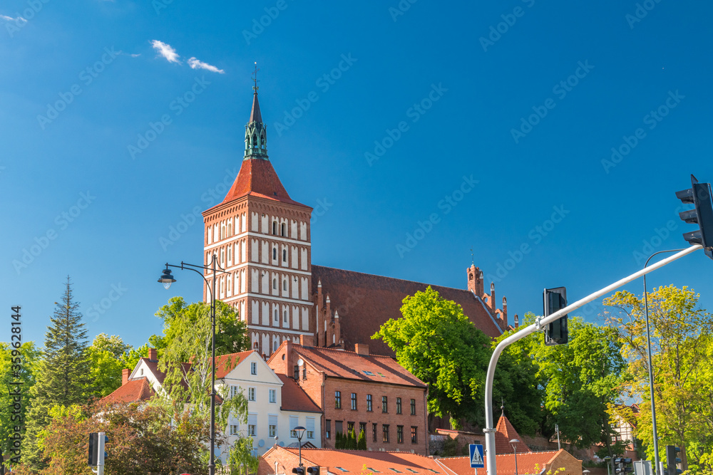 Obraz premium Cathedral Basilica of St. James in Olsztyn, Poland.