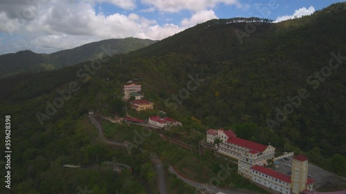 Motion hyperlapse of Mount St Benedict Abbey also known as The Abbey of our Lady of Exile in Tunapuna, Trinidad photo