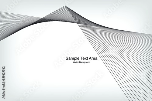 Abstract Line, On White Background With Sample Text Area