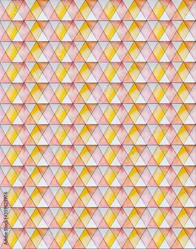 stained-glass seamless raster watercolor pattern