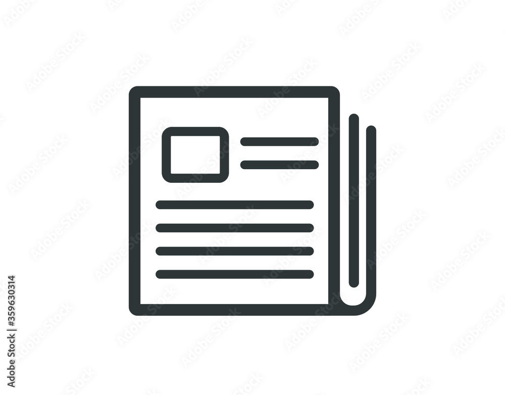 Newspaper icon. News icon. Newspaper outline simple icon. Newspaper icon. News icon. Newspaper outline simple icon.