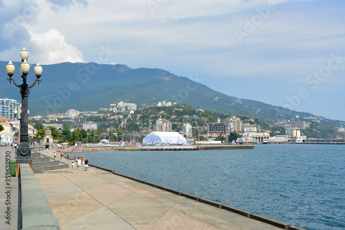 Crimea. Yalta. View of the city and the embankment