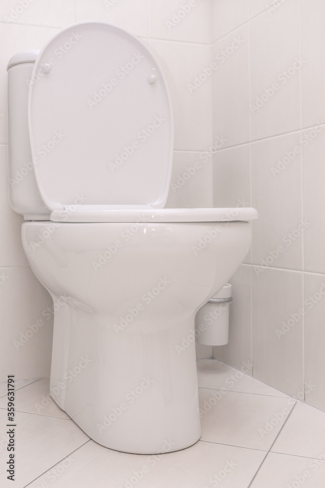 clean toilet in the bathroom. restroom. clean toilet in the bathroom. restroom.