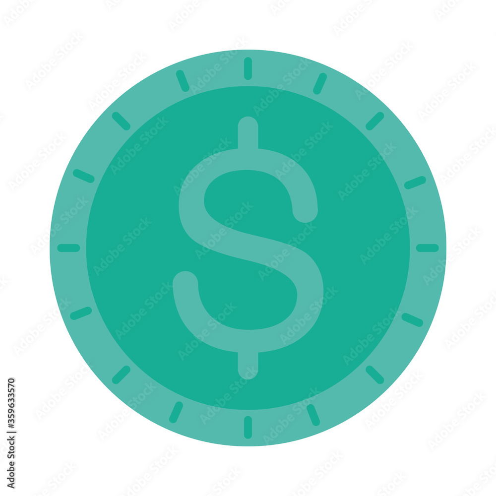 Isolated dollar coin vector design Isolated dollar coin vector design