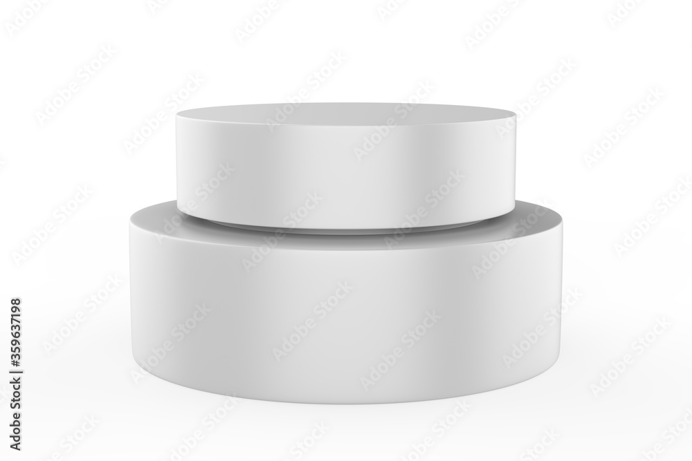 Cosmetic jar mock up isolated on white background - 3d illustration Cosmetic jar mock up isolated on white background - 3d illustration
