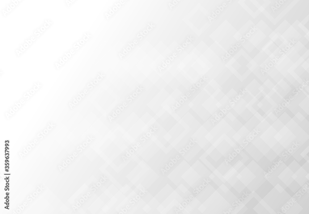 Abstract gradient white grey square pattern design of technology background. illustration vector eps10