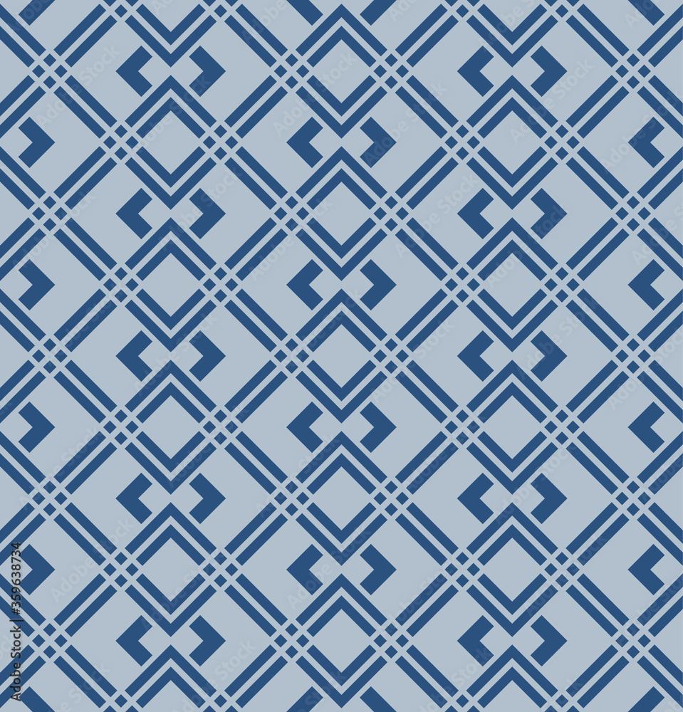 Fototapeta premium Japanese Square Weaving Vector Seamless Pattern