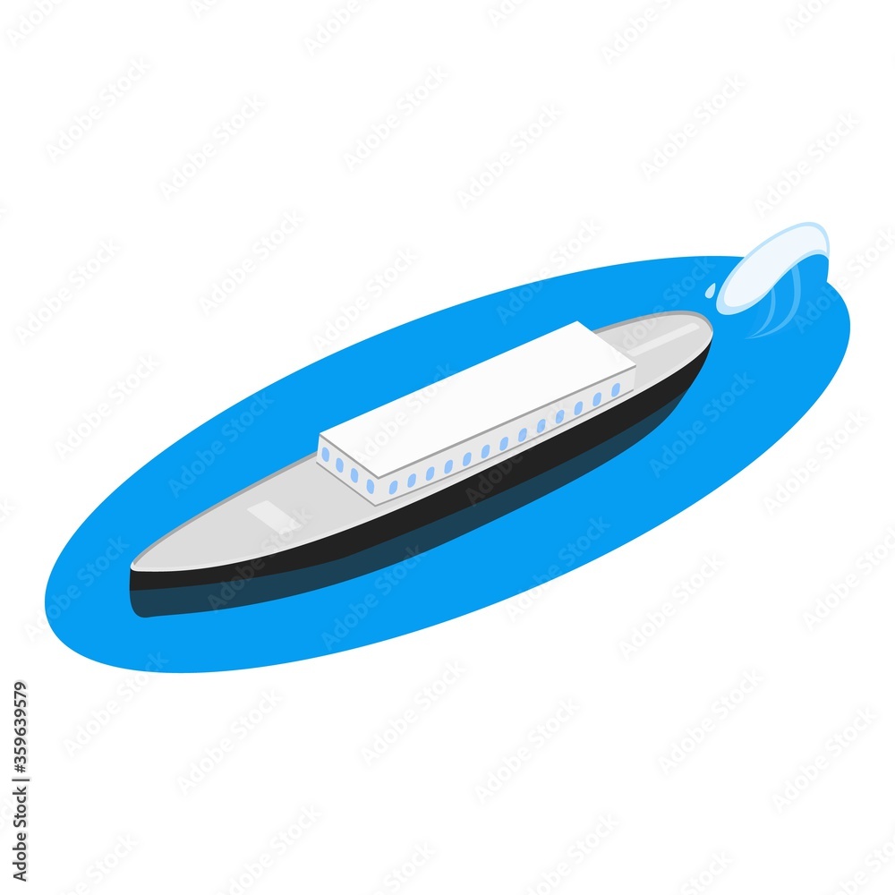 Ship icon. Isometric illustration of ship vector icon for web Ship icon. Isometric illustration of ship vector icon for web