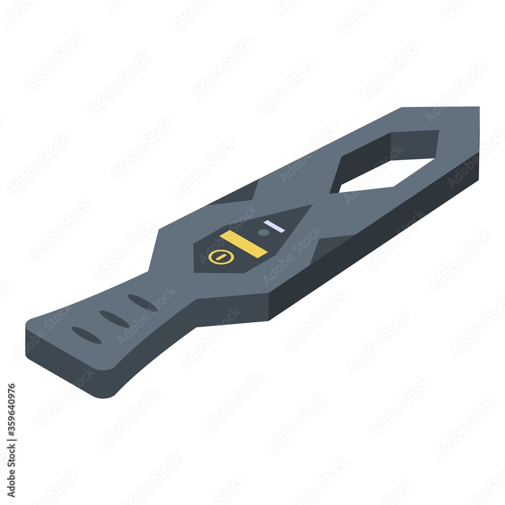 Metal detector tool icon. Isometric of metal detector tool vector icon for web design isolated on white background Metal detector tool icon. Isometric of metal detector tool vector icon for web design isolated on white background
