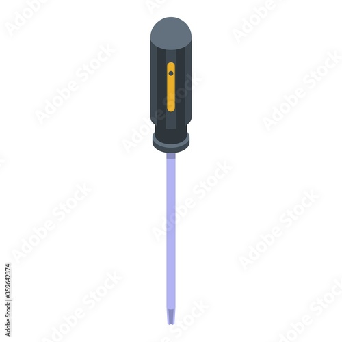 Screwdriver icon. Isometric of screwdriver vector icon for web design isolated on white background