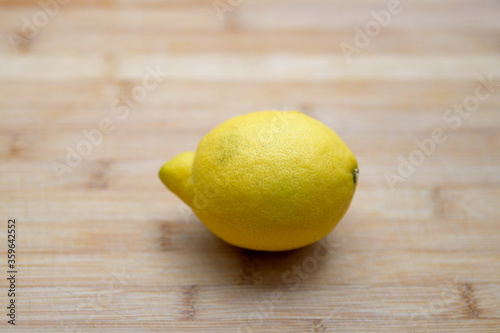 Close-up of a fresh ripe nutritious lemon