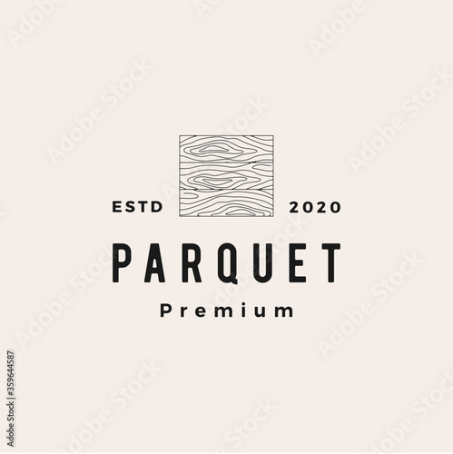 wood parquet flooring vinyl hardwood granite tile hipster vintage logo vector icon illustration