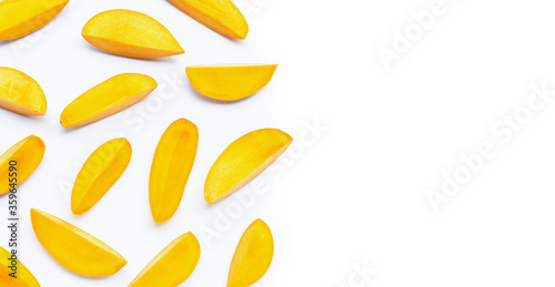 Tropical fruit  Mango  on white background.