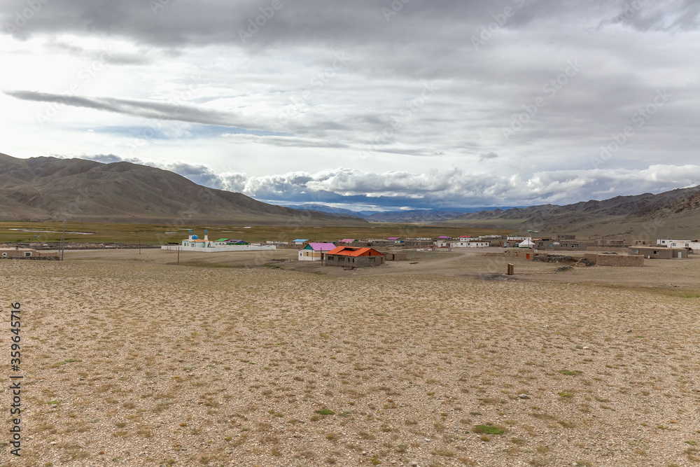A small settlement in the Altai mountains of Mongolia
