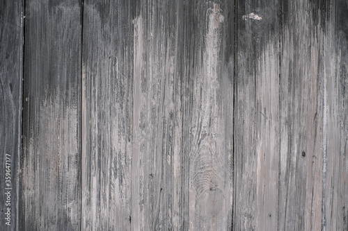 Background old grey dark wooden wall made of planks
