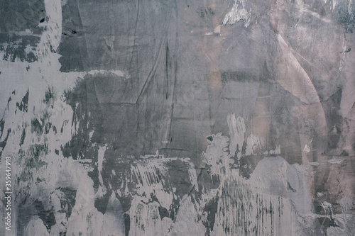 Concrete wall texture of an old gray wall. texture of old grey plaster. old grey plaster background. Old grey decorative plaster. Art acrylic paint drawing.