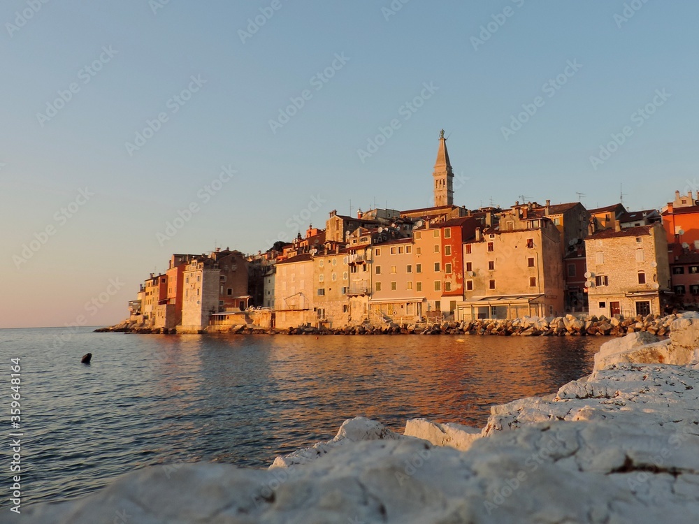 View of the old town of rovinj croatia