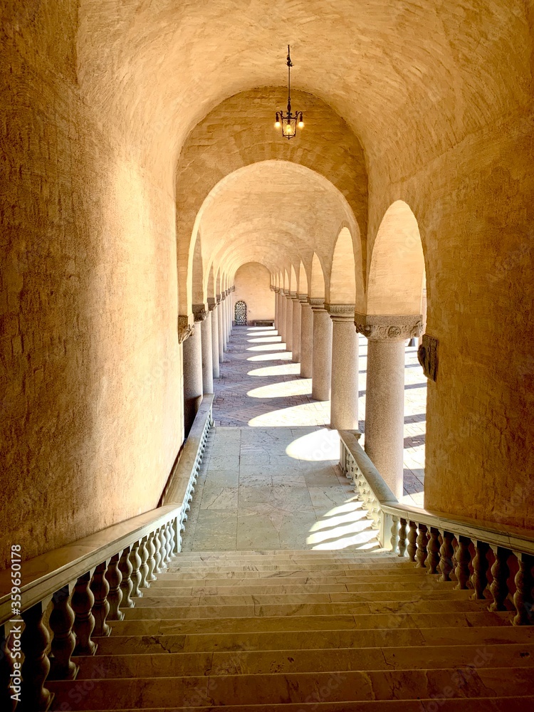 Arches in beautiful old European architecture