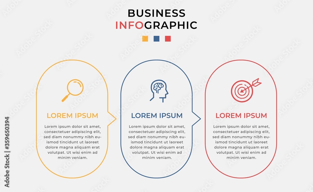 Business Infographic design template Vector with icons and 3 three options or steps. Can be used for process diagram, presentations, workflow layout, banner, flow chart, info graph Business Infographic design template Vector with icons and 3 three options or steps. Can be used for process diagram, presentations, workflow layout, banner, flow chart, info graph