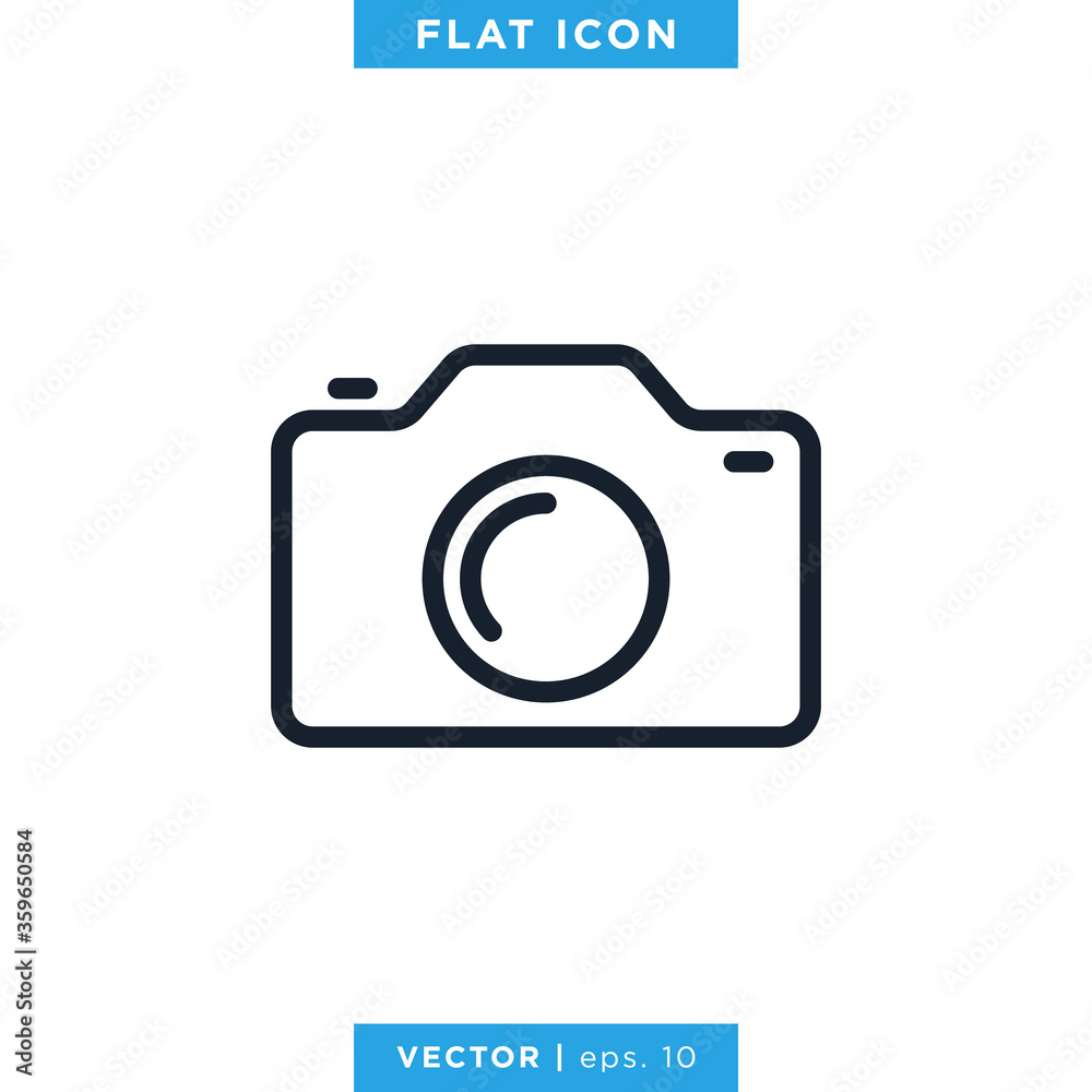 Camera Icon Vector Logo Design Template.