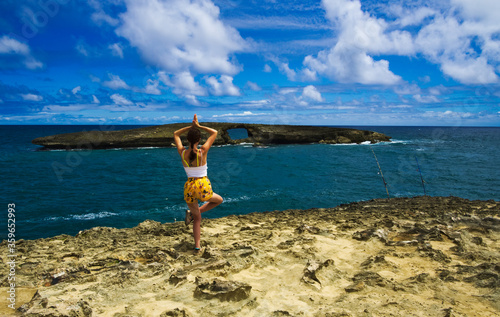 deep relaxation enyojing the moment in Hawaii