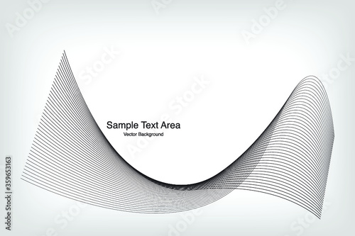 Abstract Modern Line, Wave Designed On Black Background With Sample Text Area © kdrkara