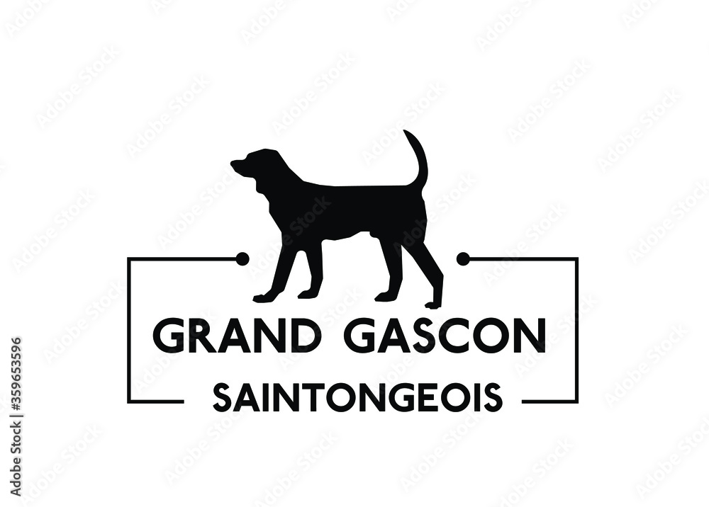 Grand Gascon Saintongeois - vector dog