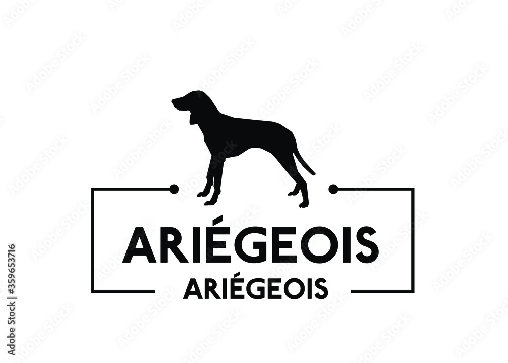 Ariegeois vector dog silhouette