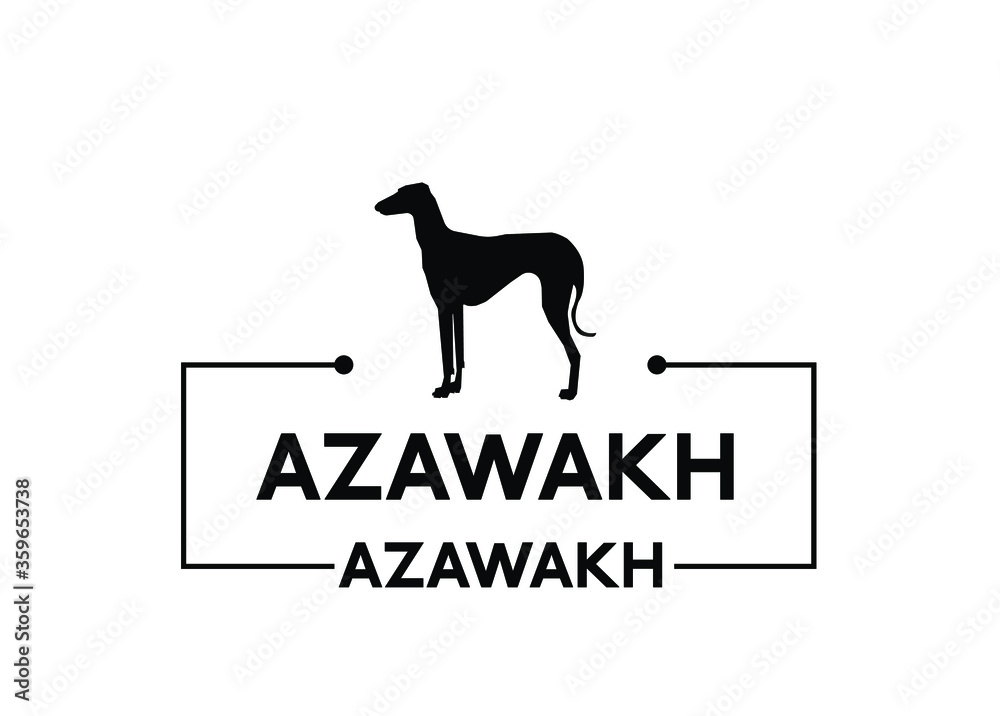 Azawakh vector dog silhouette Azawakh vector dog silhouette