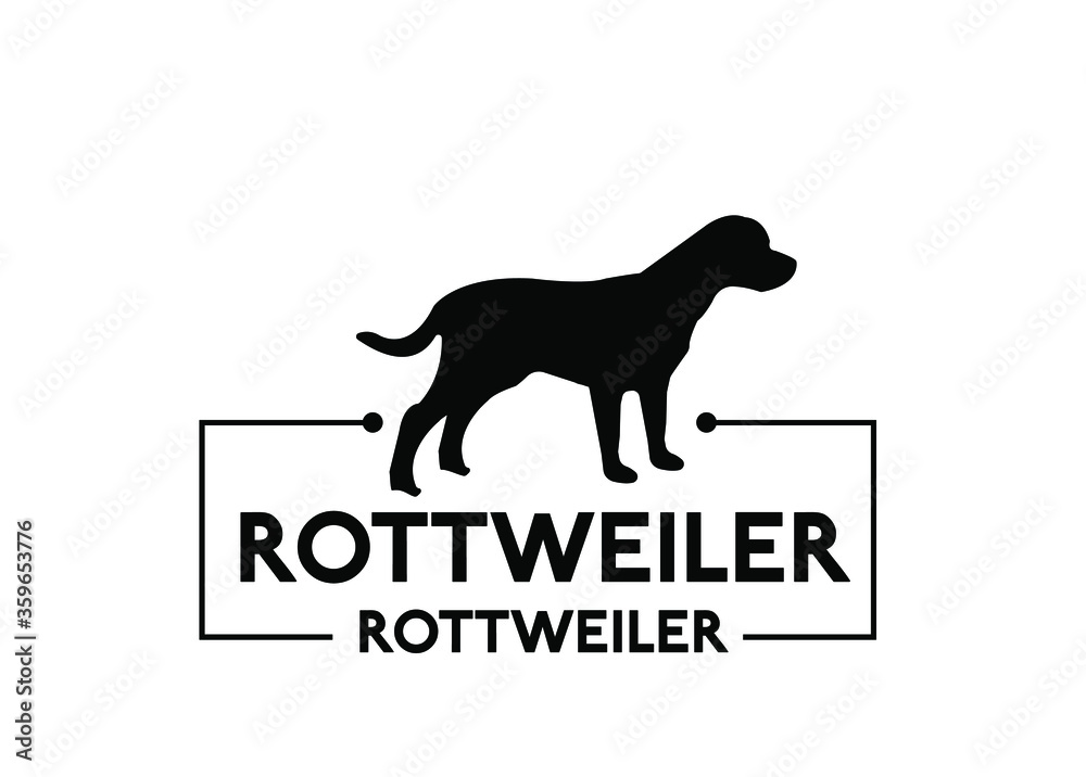 Rottweiler dog logo vector icon