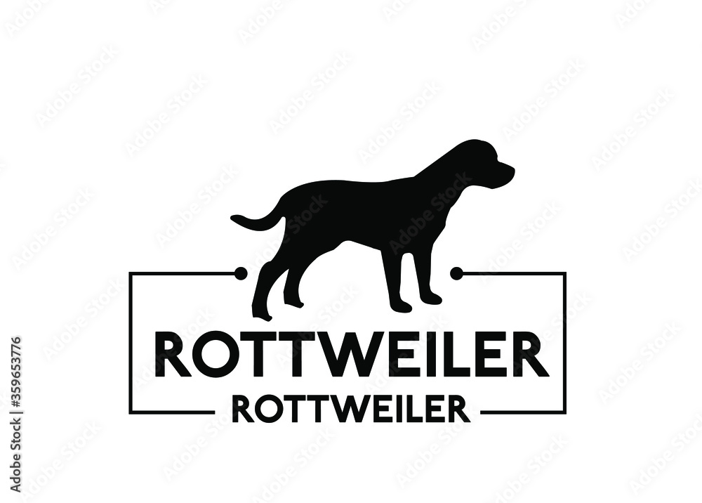 Rottweiler dog logo vector icon Rottweiler dog logo vector icon
