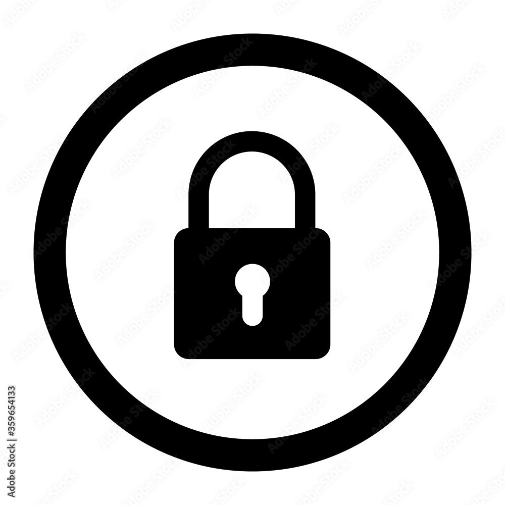 padlock button.lock symbol.Lock Keyhole vector rounded icon padlock button.lock symbol.Lock Keyhole vector rounded icon