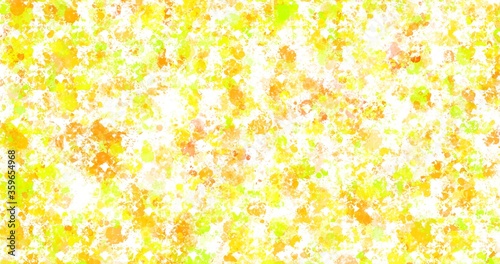 Abstract background. Green, yellow, orange spots.