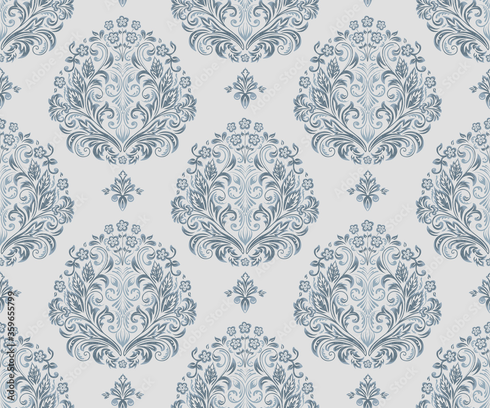 Damask seamless pattern element. Vector classical luxury old fashioned damask ornament, royal victorian seamless texture for wallpapers, textile, wrapping. Vintage exquisite floral baroque template. Damask seamless pattern element. Vector classical luxury old fashioned damask ornament, royal victorian seamless texture for wallpapers, textile, wrapping. Vintage exquisite floral baroque template.