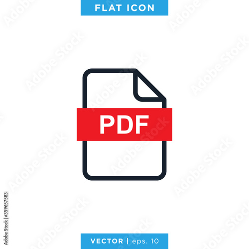 PDF Icon Vector Design Template