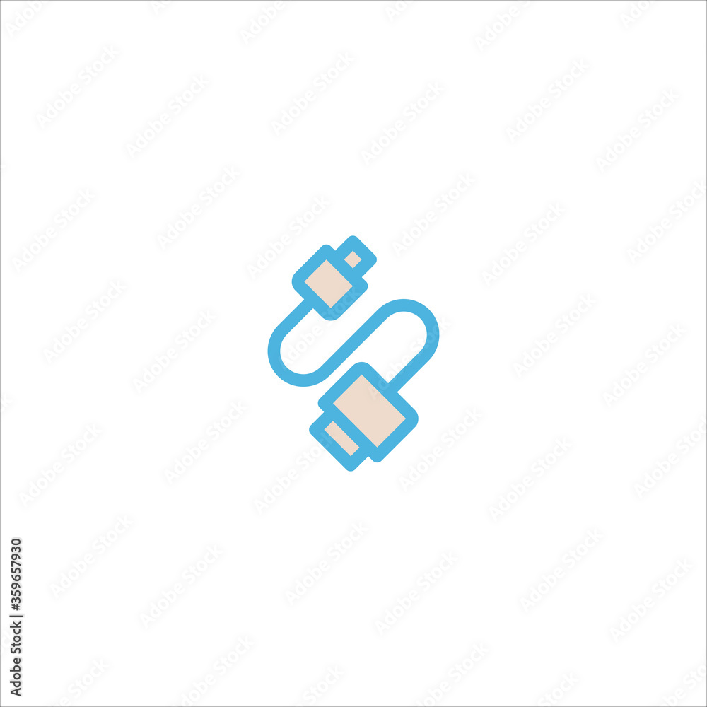 charging cable icon flat vector logo design trendy charging cable icon flat vector logo design trendy