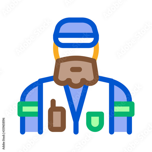 forester man icon vector. forester man sign. color symbol illustration