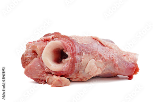 Tableau sur toile Fresh pork trachea on a white background