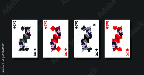 King Playing Card Images vector