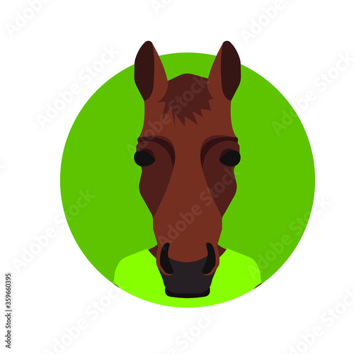 Horse silhouette vector on a white background