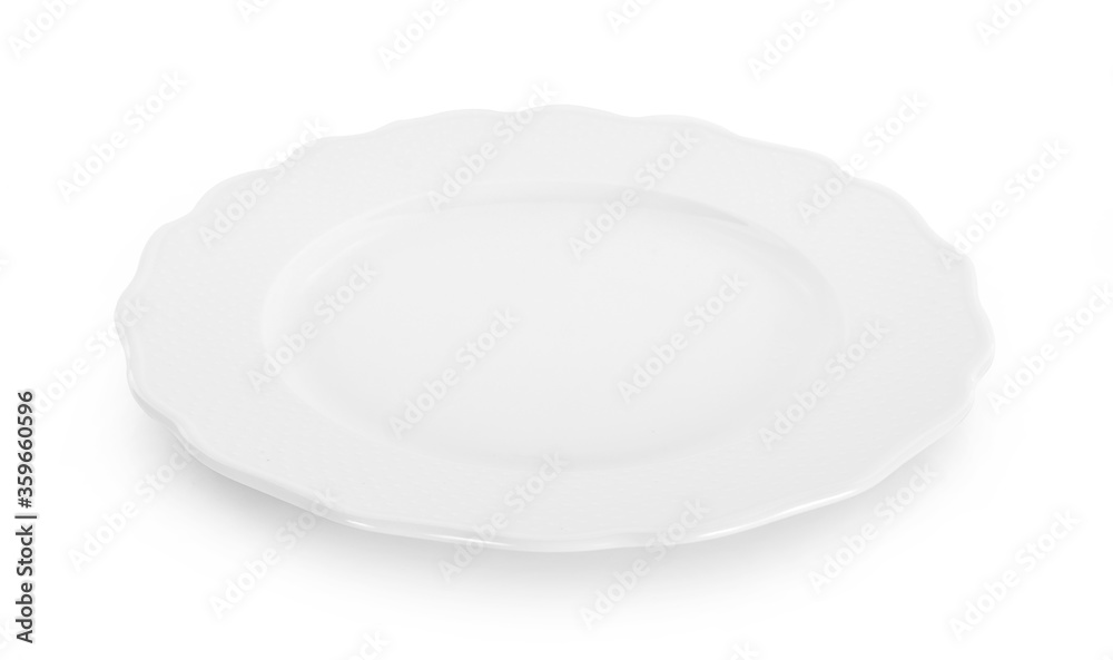 empty plate isolated on white background empty plate isolated on white background