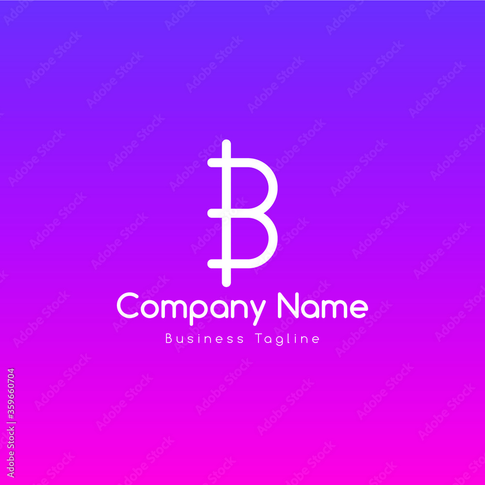 Obraz premium b logo design template