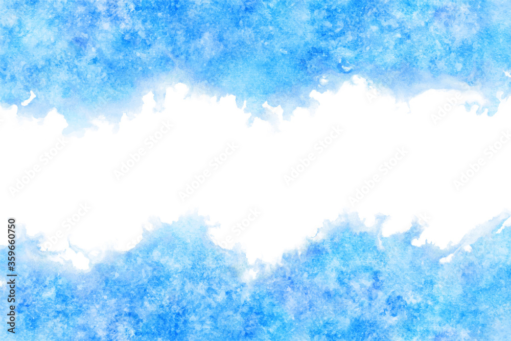 空 雲 ブルー 夏 水彩 背景 空 雲 ブルー 夏 水彩 背景